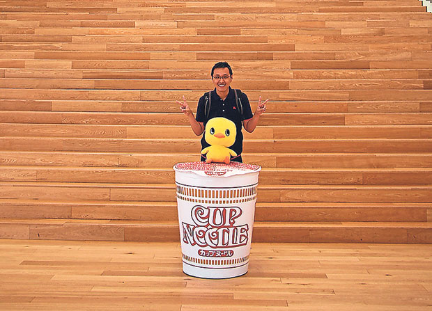 The classic cup noodles design is a favourite with visitors to the Cup Noodles Museum