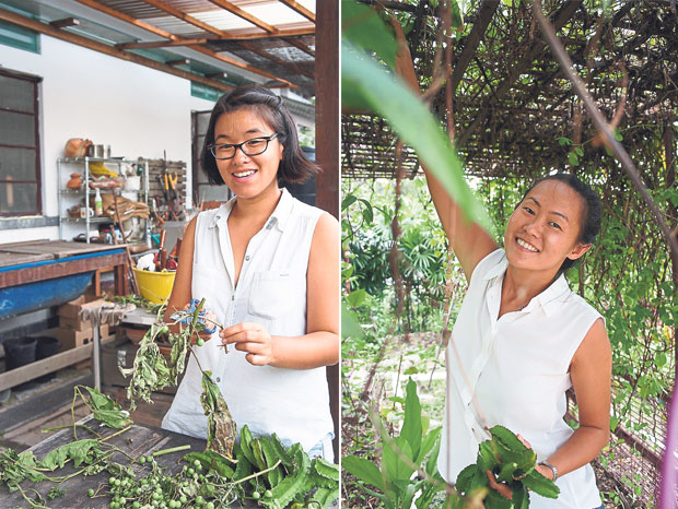 Shao-Lyn Low learned about permaculture through a friend and was drawn to the idea of living off the grid (left). Beatrice Yong left her job in advertising to pursue her passion for a green lifestyle (right)