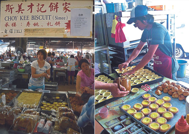 Choy Kee Biscuit at Simee market has always been my favourite spot for egg tarts in Ipoh, despite the morning crowd and the need to wake much earlier than the rest of the family to get one! (left). At Nam Heong in Old Town, you can have the best of both worlds; a cup of delightfully frothy and robust white coffee and egg tarts that are guaranteed fresh from the oven (right)