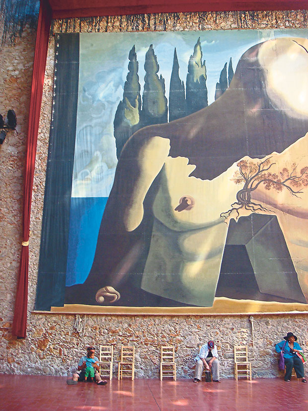 A humongous piece of Dali art fills up a wall near the open courtyard. – Pictures by Vivian Chong