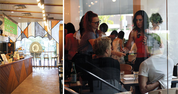 Kiasu Espresso is a tiny takeaway coffee bar for the always-on-the-go Singaporean (left). The weekend expatriate crowd at Common Man Coffee Roasters (right)