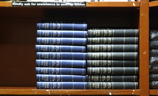 The Bible Society of Malaysia close for stock check. u00e2u20acu201d Picture by Choo Choy May