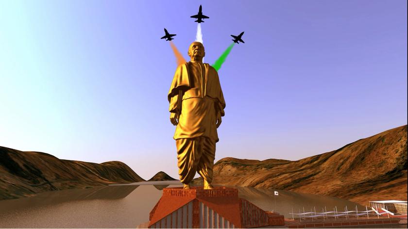 A still image from video shows an artist's rendering of a statue of Sardar Vallabhbhai Patel, to be constructed in the western Indian state of Gujarat, in this handout provided by Information Department Gujarat State October 31, 2013. u00e2u20acu201d Reuters pic