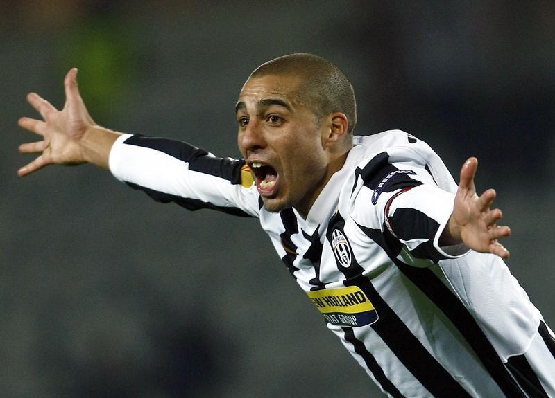 Juventus' David Trezeguet celebrates after scoring a third goal against Fulham during their Europa League last 16, first leg football match at the Olympic stadium in Turin March 11, 2010. u00e2u20acu201c Reuters pic