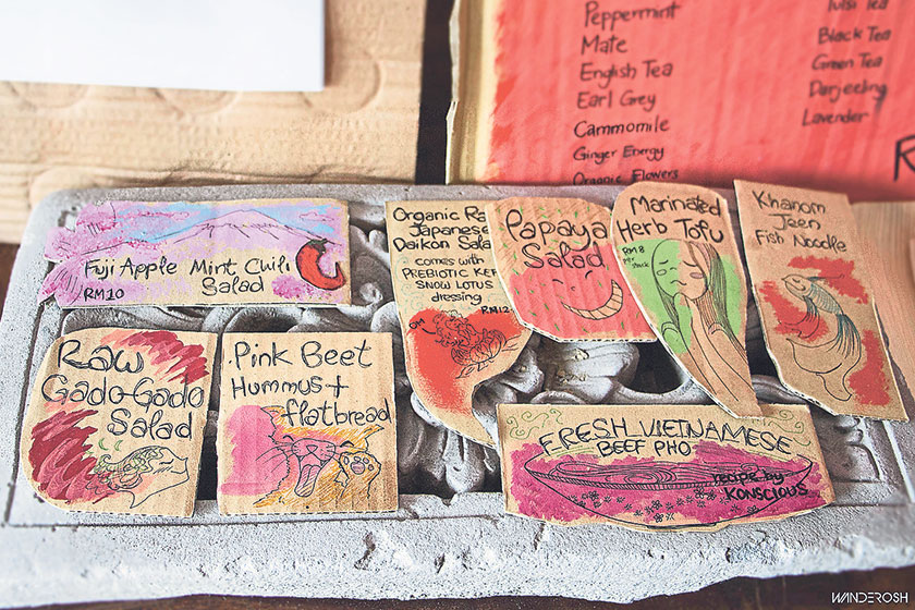 The food looks and tastes as good as their prettily illustrated menu cards