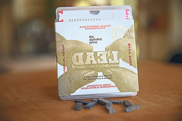 LEAD is made from traditional printing press lead types