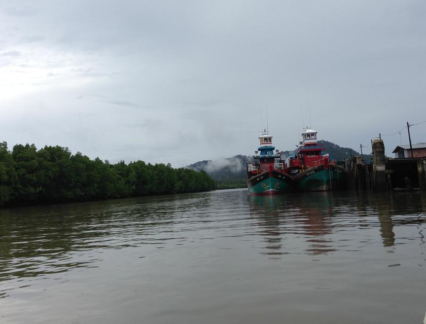 The mouth of the Kilim River which cuts through the Kilim Nature Park. 