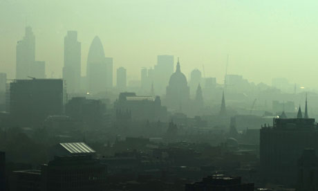 London's air pollution levels of nitrogen dioxide exceed EU levels by 50% in some areas. u00e2u20acu201d AFP pic