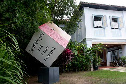 A huge sculpture welcomes guests at the entrance of the hotel. u00e2u20acu201c Pictures by K. E. Ooi