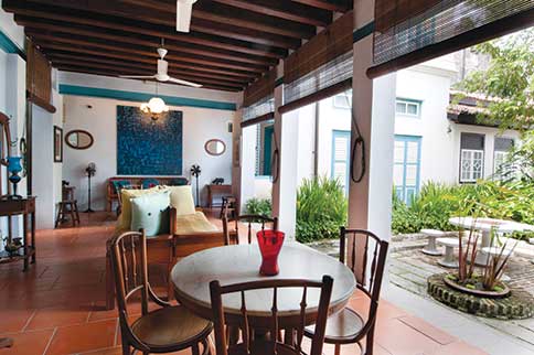 Guests could easily spend evenings or lazy afternoons lounging here overlooking the inner yard