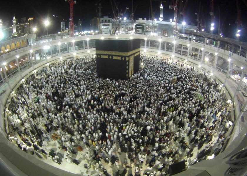 Muslims circle the Kaaba and pray during Umrah, as construction cranes are seen at the Grand Mosque, in the holy city of Mecca January 11, 2014. u00e2u20acu201d Reuters pic