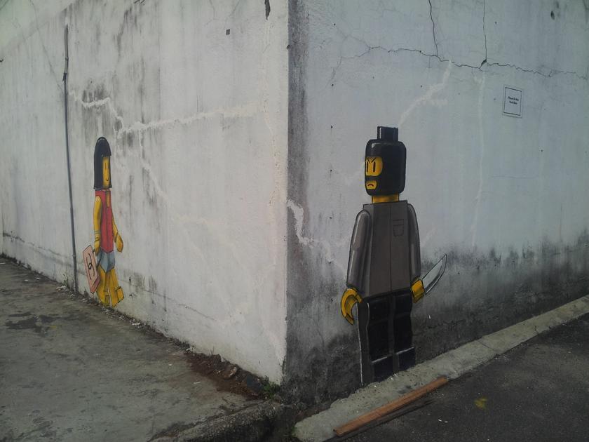 The original Ernest Zacharevic mural in Johor Baru. u00e2u20acu201d Picture courtesy of Thomas Fann