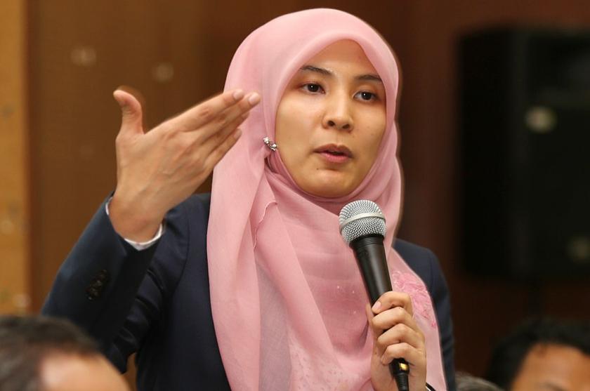 Nurul Izzah Anwar at the DAP forum on 'GST - Cure or Addiction?' at the KL-Selangor Chinese Assembly Hall, KL, October 16, 2013. u00e2u20acu201d Picture by Choo Choy May