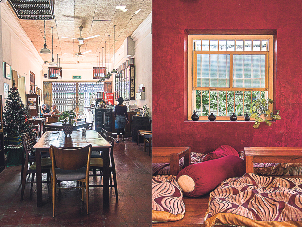 Bistro Tang is Ren I Tang’s in-house bistro (left). “Paint the town red” without leaving the comforts of Bistro Tang (right)