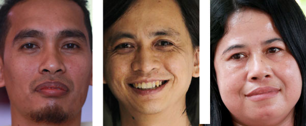 From left: Shamsul Bahari, Eric Ho and Marlina Ice