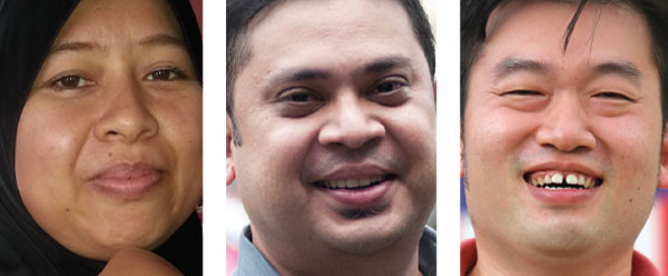 From left: Roshedah Ahmad, Daniel Khay and Goh Seng Hui