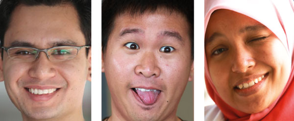 From left: Daniel Khong Chee Weng, Chan Loy Yu and Noridarabiaton Ali Akbar