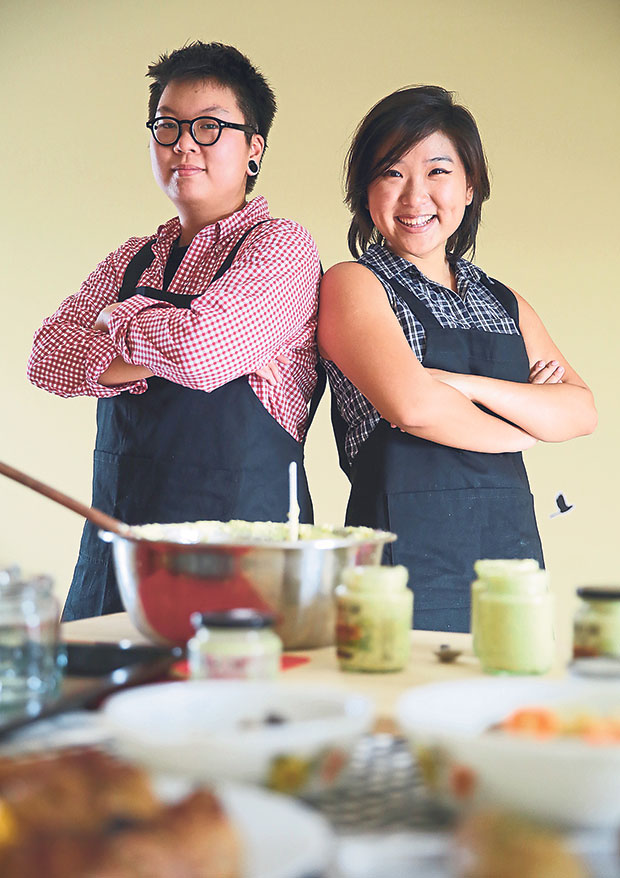 Amelia Sia and Lee Xin Yi created the garlic herb butter spread when they started going for camping