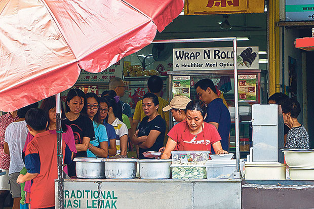 The nasi lemak stall at Restoran Sepetang