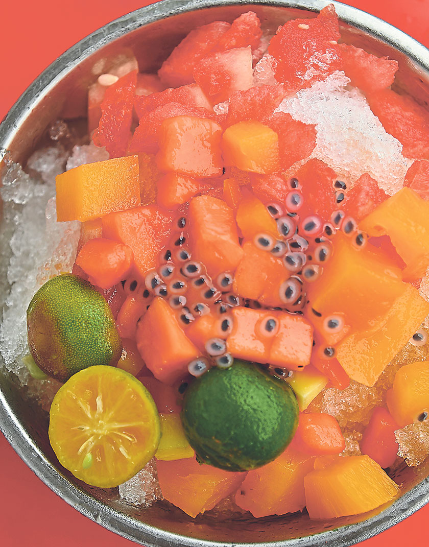 Cool down after a hot political debate with the refreshing “Hawaii” dessert made with fresh fruits and jelly on shaved ice with a dash of calamansi juice