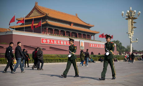 The Forbidden City, home for centuries to China's imperial rulers, sits on the northern end and the square has always been the country's symbolic heart of power. u00e2u20acu201d AFP pic