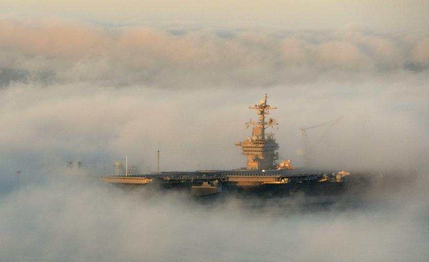 The US Navy aircraft carrier USS Carl Vinson is enveloped in fog as it sits in its berth in San Diego, California February 11, 2014.u00c2u00a0u00e2u20acu201d Reuters pic