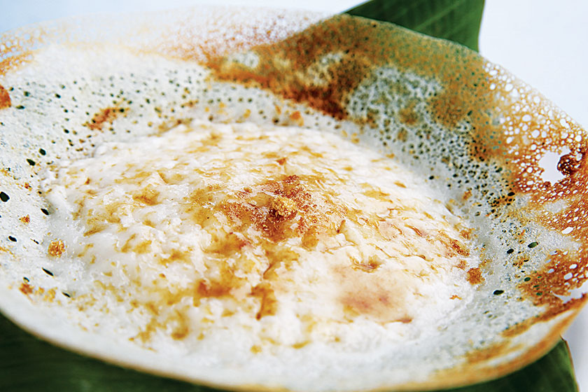 It’s hard to stop at just one brown sugar appam with its soft wobbly centre.