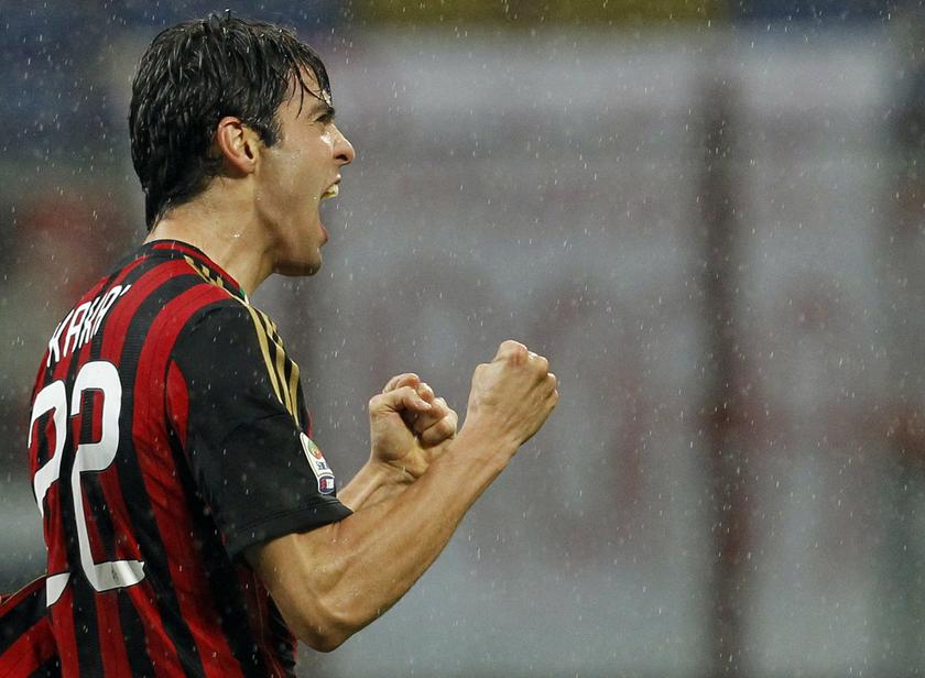 AC Milan's Kaka celebrates after scoring against Lazio during their Italian Serie A match at San Siro stadium in Milan October 30, 2013. u00e2u20acu201d Reuters pic