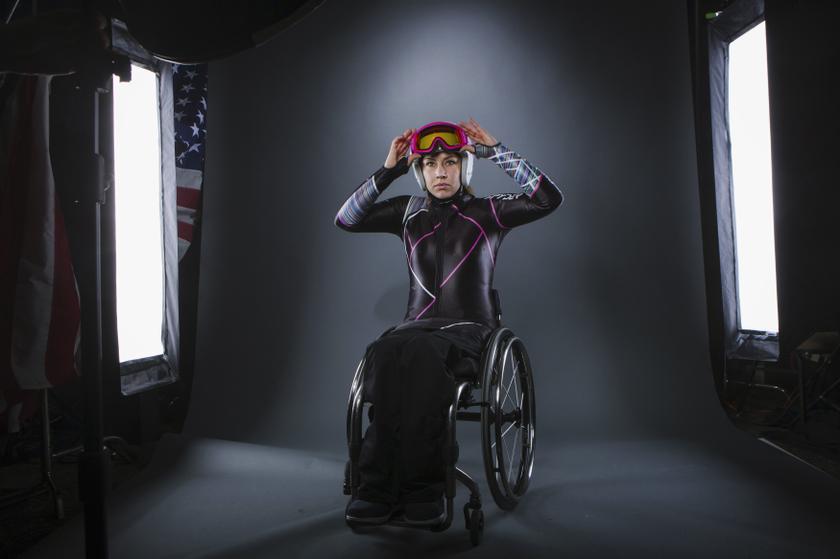 Paralympic alpine skier Alana Nichols mimics her pre-race preparations during the 2013 US Olympic Team Media Summit in Park City, Utah October 2, 2013. u00e2u20acu201d Reuters pic