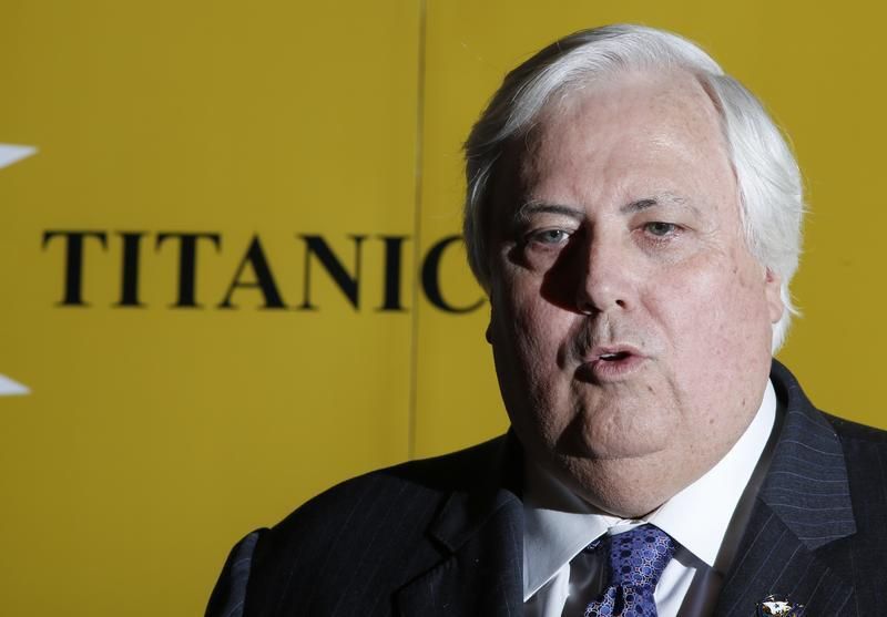Australian Billionaire Clive Palmer sAt the forefront of the new breed: Colourful coal mining multi-millionaire PUP leader Clive Palmer. — Reuters file picpeaks at a news conference to announce his plan to build Titanic II, a modern replica of the doomed ocean liner, at the Ritz in central London March 2, 2013