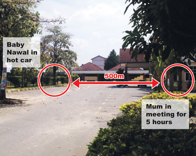 Nor Zatusy Hazwa Abdul Rahimu00e2u20acu2122s car was parked only 500m away from where she was having her meeting.