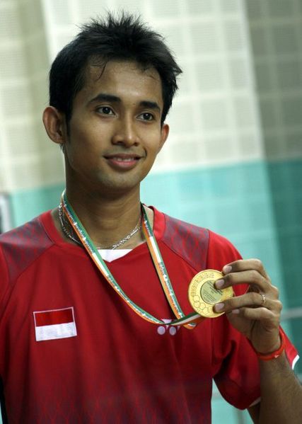 Indonesian rising badminton star Dionysius Hayom Rumbaka
