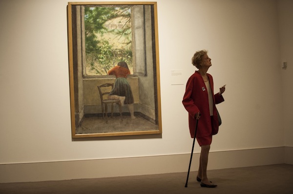 A woman walks near the painting entitled u00e2u20acu02dcGirl at a windowu00e2u20acu2122 by French artist Balthus at the Metropolitan Museum of Artu00e2u20acu2122s u00e2u20acu02dcBalthus: Cats and Girls Paintings and Provocationsu00e2u20acu2122 exhibition in New York September 23, 2013. u00e2u20acu201d Reuters pic