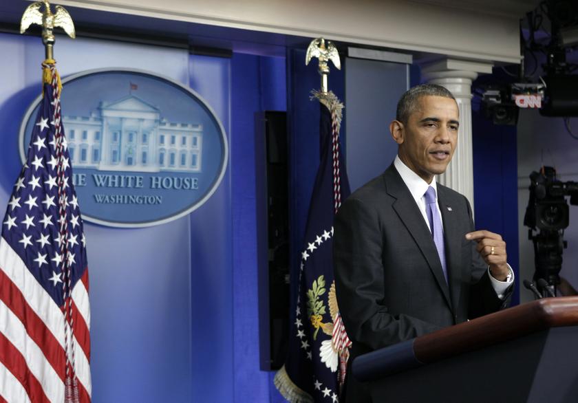 US President Barack Obama speaks to the media in the briefing room of the White House in Washington after the Senate passed the bill to reopen the government, October 16, 2013. u00e2u20acu201d Reuters pic