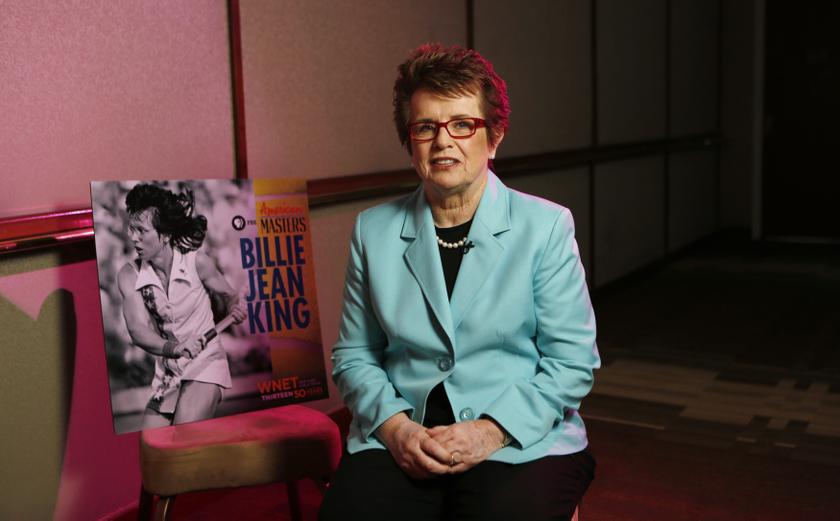 Former tennis player Billie Jean King is interviewed while promoting PBS's American Masters series in Beverly Hills, California August 6, 2013. u00e2u20acu201d Reuters pic