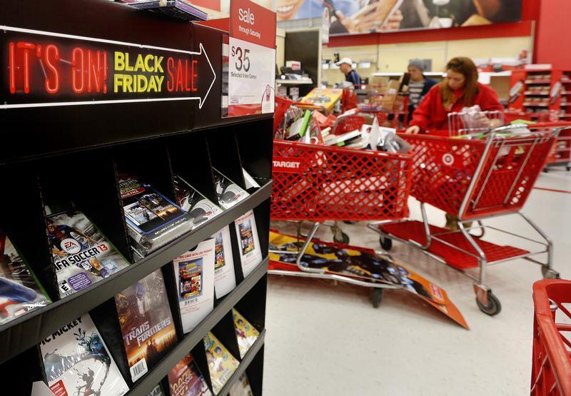 A 'Black Friday' sale sign is seen inside a Target store in Westbury, New York November 23, 2012. u00e2u20acu201d Reuters pic