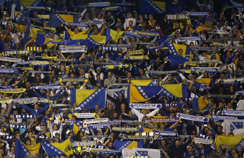 Bosnia fans cheer during their 2014 World Cup qualifying match against Liechtenstein in Zenica October 11, 2013. u00e2u20acu201d Reuters pic