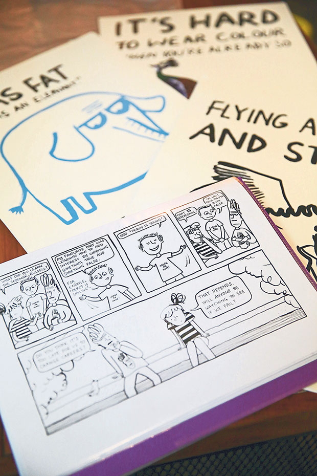 Some of Hepburn’s posters and comic strips 