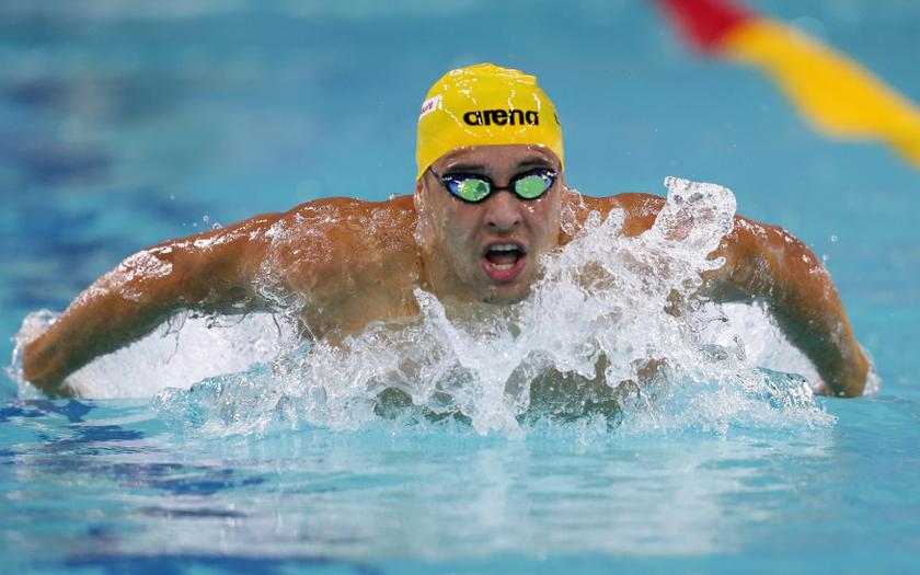 South Africa's Chad Le Clos competes in the Men's 100m Butterfly final during the FINA Swimming World Cup in Dubai October 18, 2013. u00e2u20acu201d Reuters pic