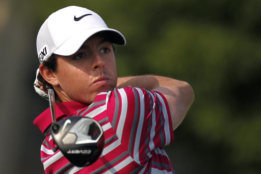 Rory McIlroy of Northern Ireland tees off on the 10th hole during the BMW Masters 2013 golf tournament at Lake Malaren Golf Club in Shanghai, October 24, 2013. u00e2u20acu201d Reuters pic