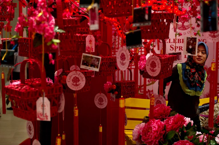  A visitor looks at Chinese decorations displayed at a shopping mall ahead of the Lunar New Year in Kuala Lumpur on January 22, 2014. u00e2u20acu201du00c2u00a0Reuters pic