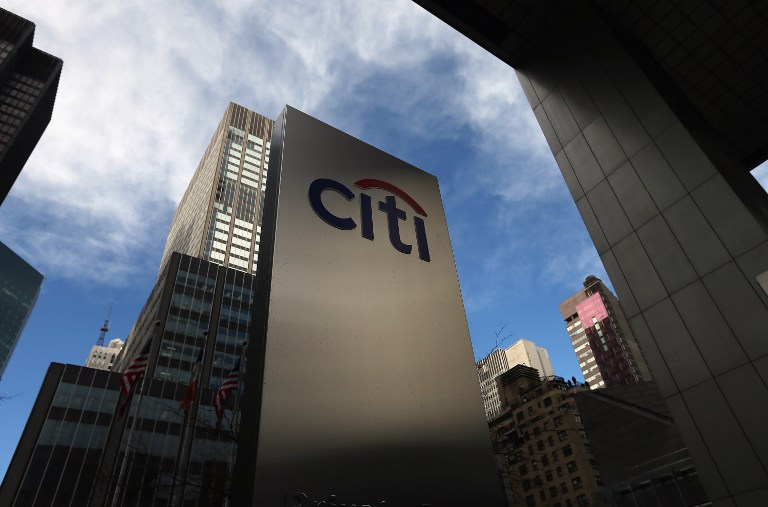 A 'Citi' sign is displayed near Citibank headquarters in Manhattan on December 5, 2012 in New York City. u00e2u20acu201c AFP pic