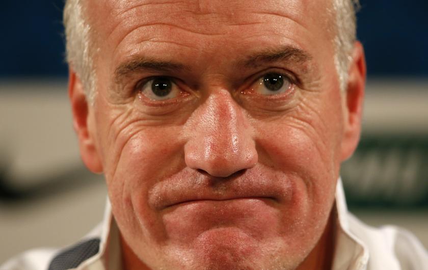 France's national soccer team head coach Didier Deschamps reacts as he attends a news conference at Stade de France's stadium in Saint-Denis, near Paris November 18, 2013. u00e2u20acu201d Reuters pic