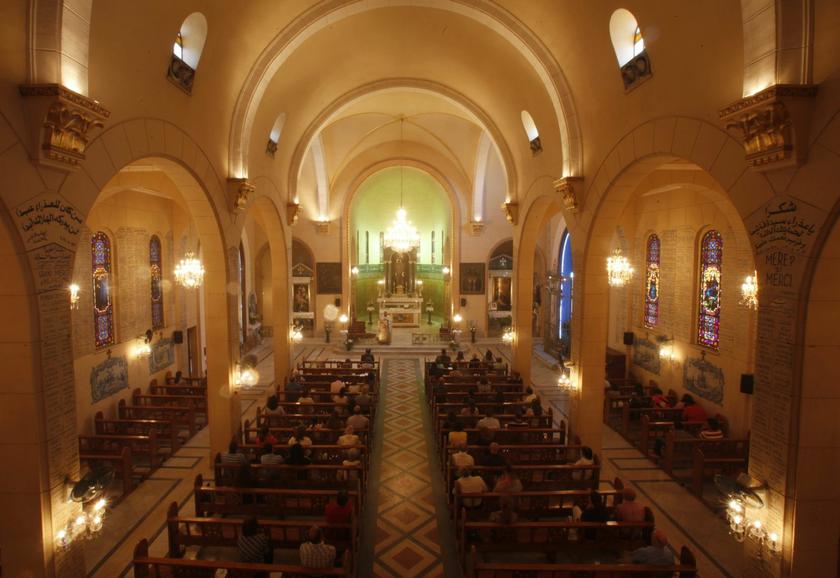 Christians attend Sunday service in the Basilica of our Lady of Fatima in Cairo August 18, 2013.