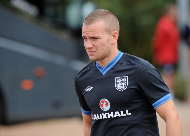 England's Tom Cleverly attends a training session at London Colney in St Albans, Hertfordshire, England on August 13, 2012. u00e2u20acu201d AFP pic