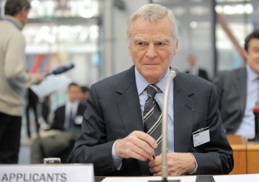 Former President of the FIA (International Motoring Federation), Max Mosley, on January 11, 2011, at the European Court of Human Rights in Strasbourg, eastern France. u00e2u20acu201d AFP pic
