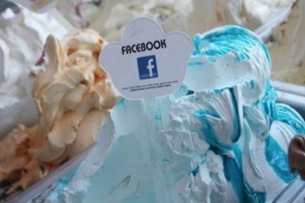 An ice cream maker in Croatia turned Facebook into an ice cream flavour. u00e2u20acu201d AFP pic