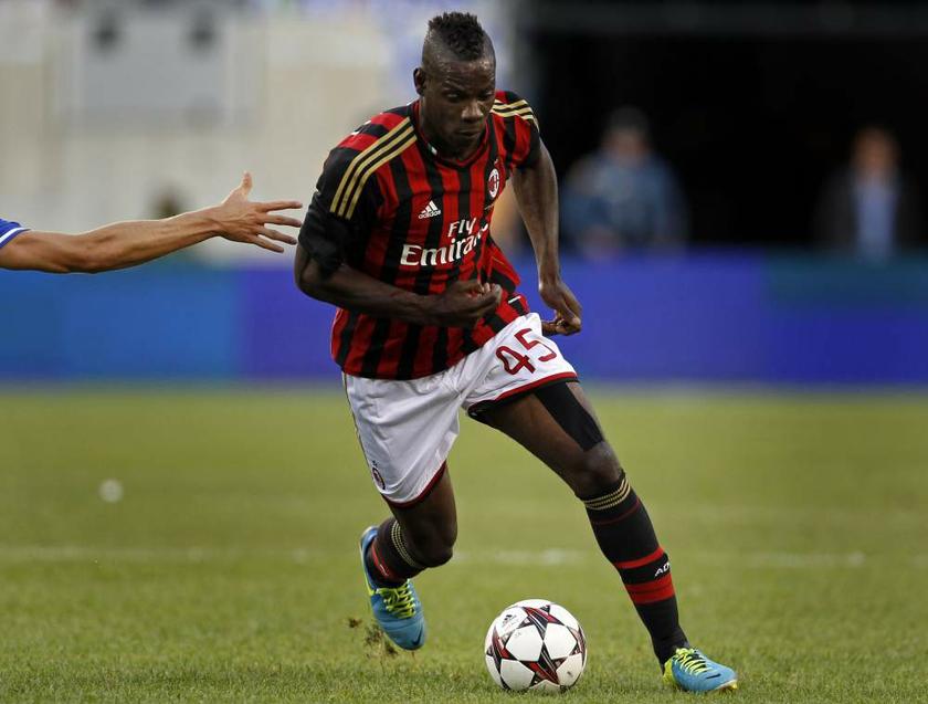 AC Milanu00e2u20acu2122s Mario Balotelli in action during a match at MetLife Stadium in East Rutherford, New Jersey on August 4, 2013. u00e2u20acu201d Reuters pic
