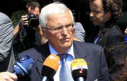 Theo Zwanziger, former president of the German Football Association (DFB) and member of FIFAu00e2u20acu2122s executive committee, talks to the media after a committee meeting in Zurich on July 17, 2012. u00e2u20acu201d Reuters pic