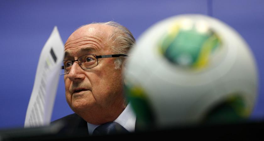 FIFA President Sepp Blatter addresses the media after a meeting of the executive committee in Zurich October 4, 2013 Reuters pic